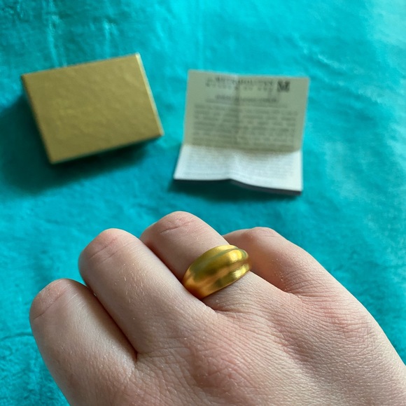 Robert Lee Morris Jewelry - Modern Gold Plated Ring MET MUSEUM NY Gift Shop